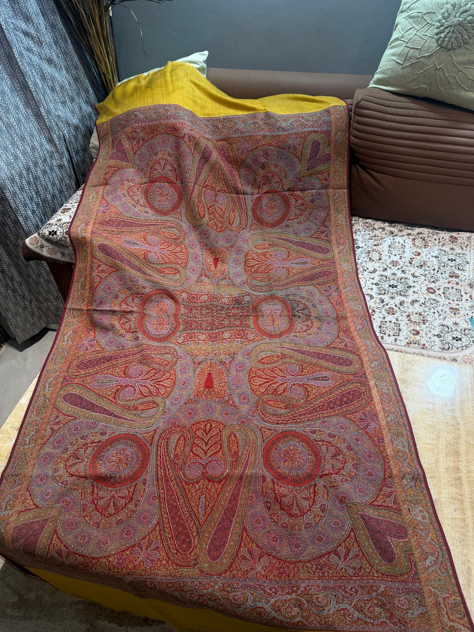 Indian antique jamawar shawl 