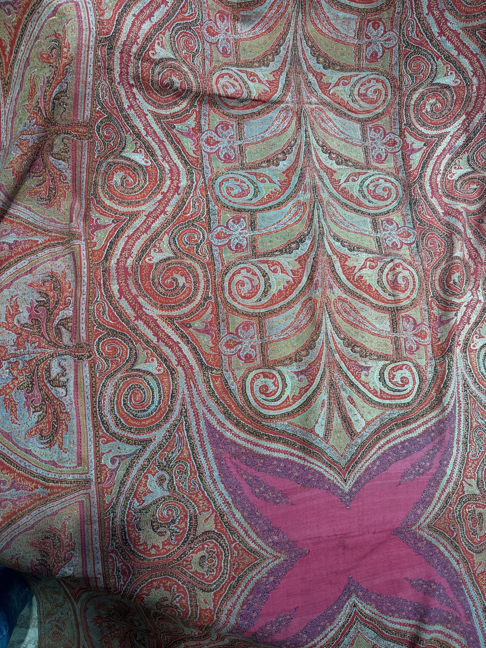 Antique kani jamawar Long shawl 