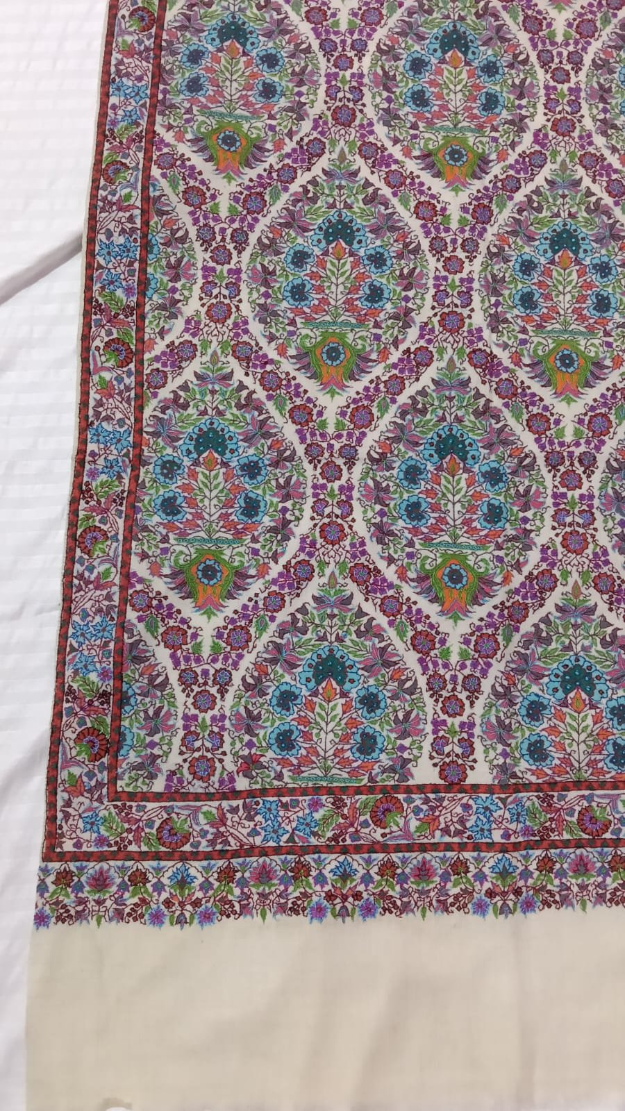 Pashmina kalamkari shawl najibabadi 