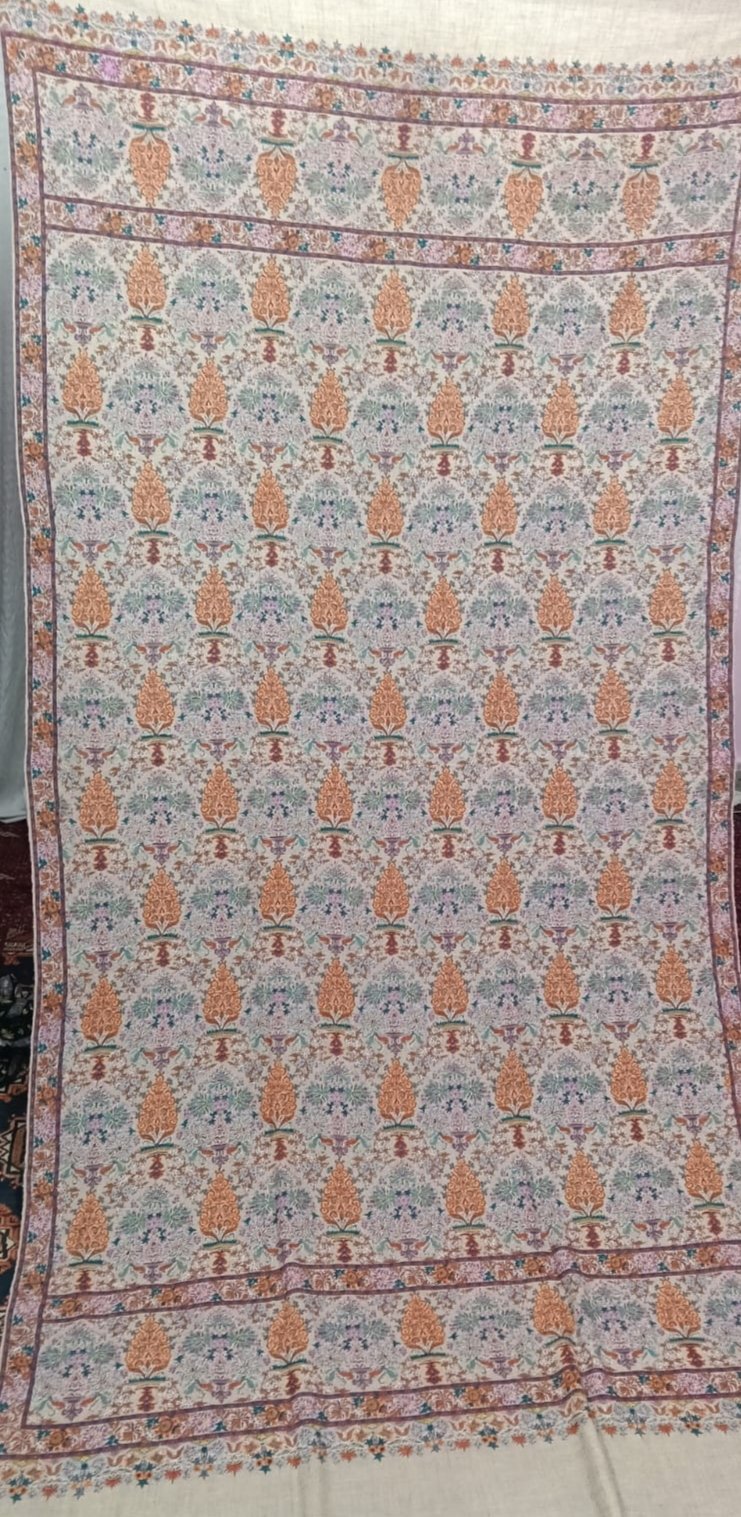 Pashmina kalamkari shawl najibabadi 