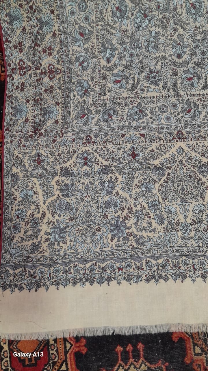 Pashmina resham embroidery jamawar needle work 