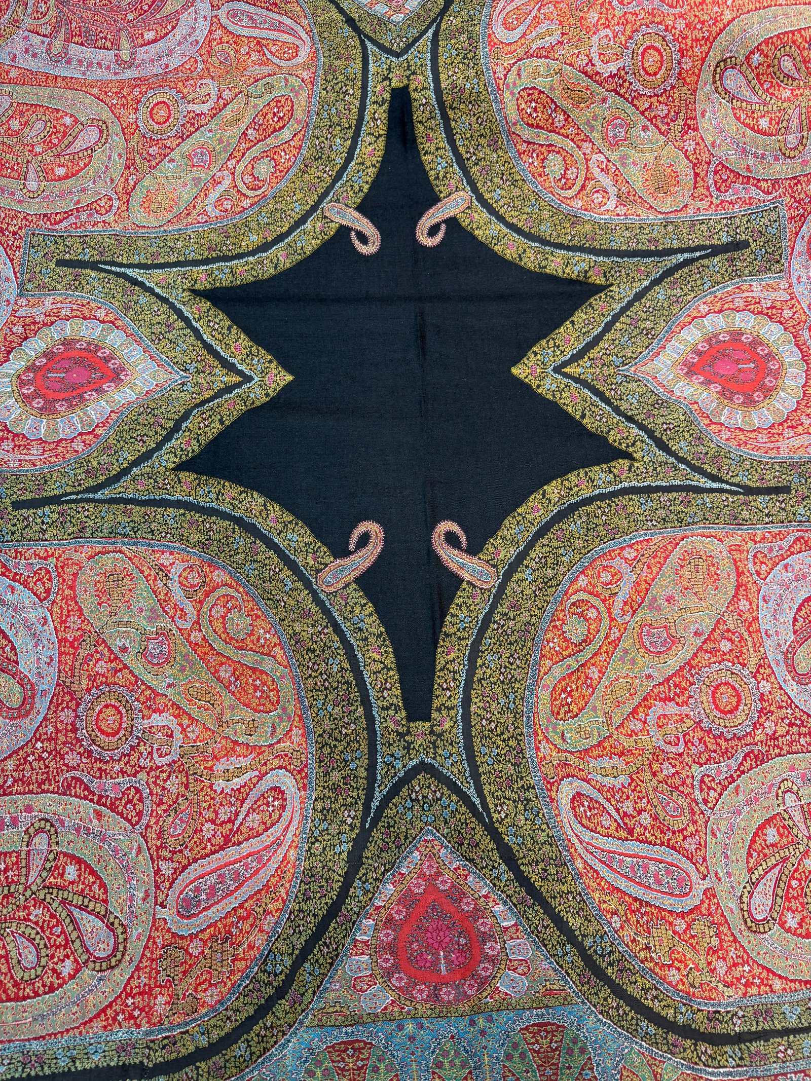 Antique Kani Jamawar shawl unique regal gents