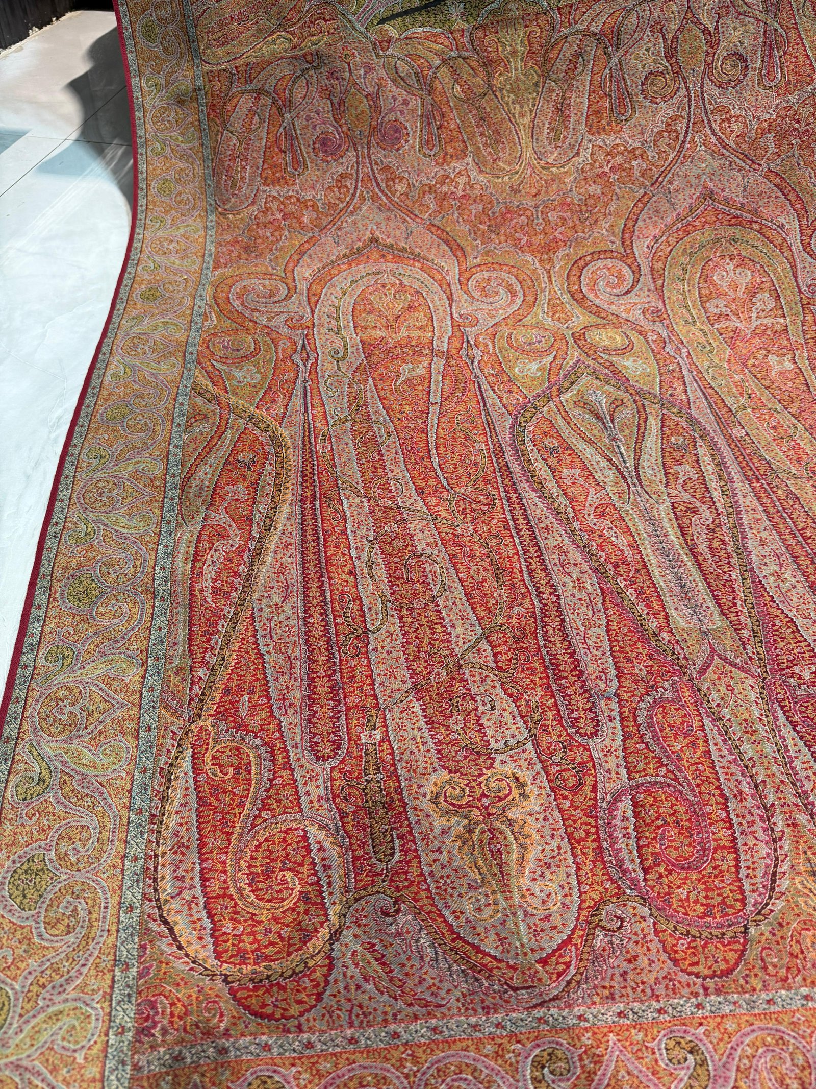 Antique Kani Jamawar shawl unique regal gents