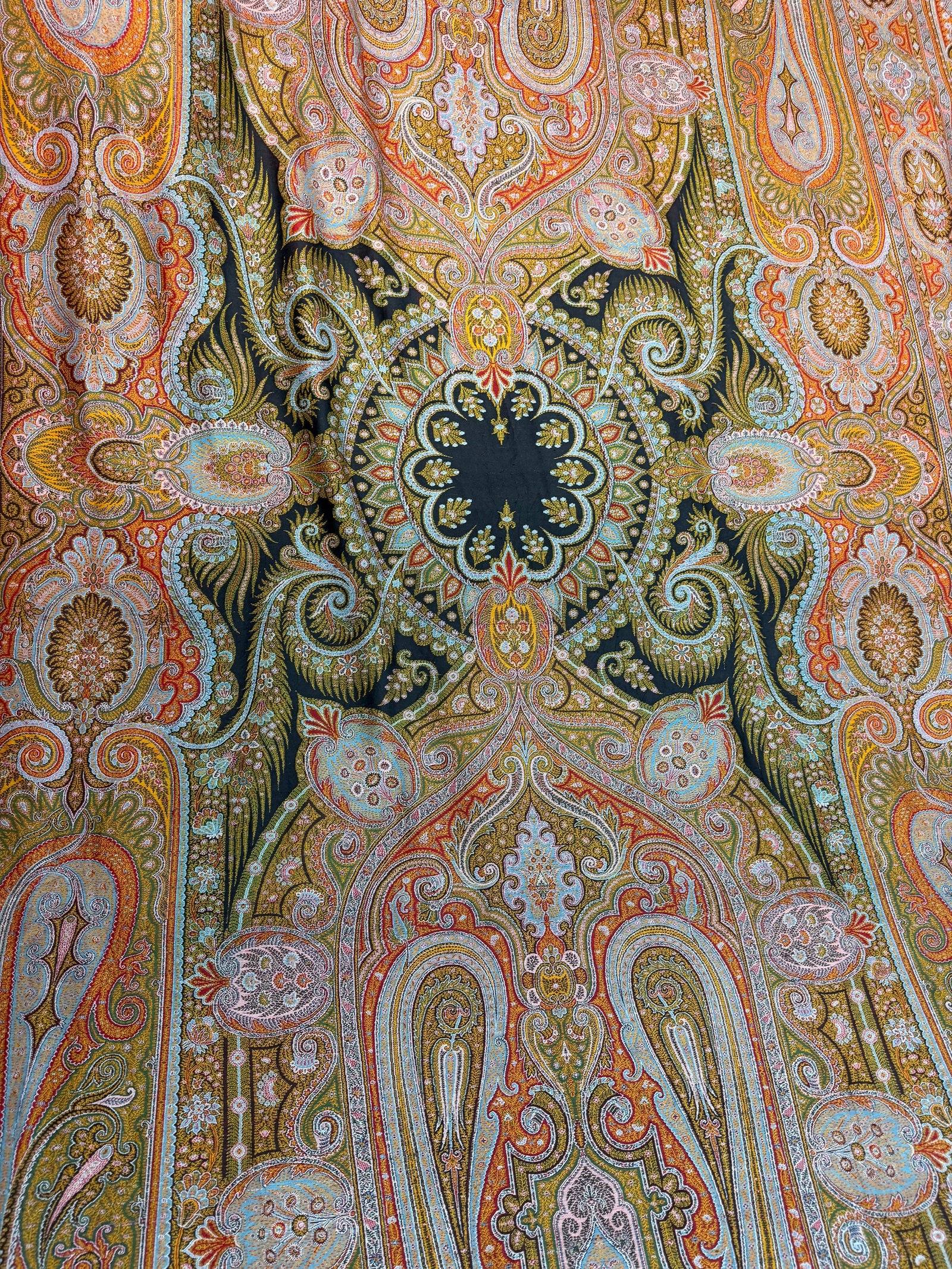 Paisley gents long shawl unique 