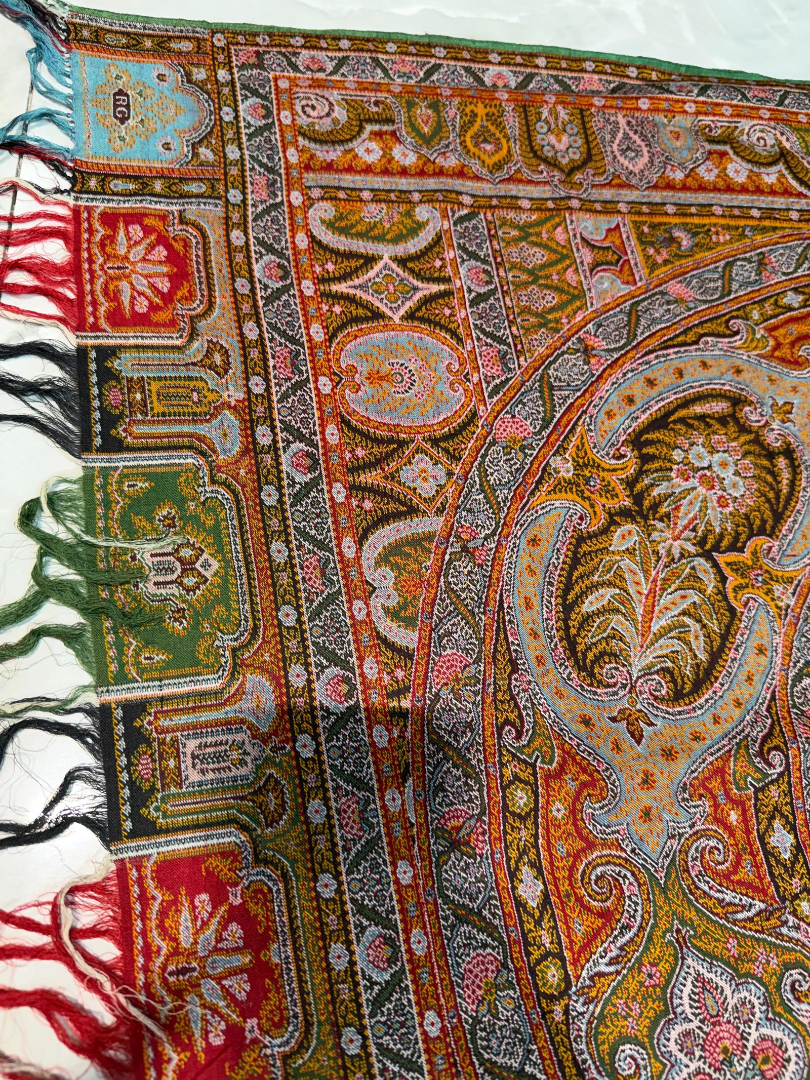Paisley gents long shawl unique 