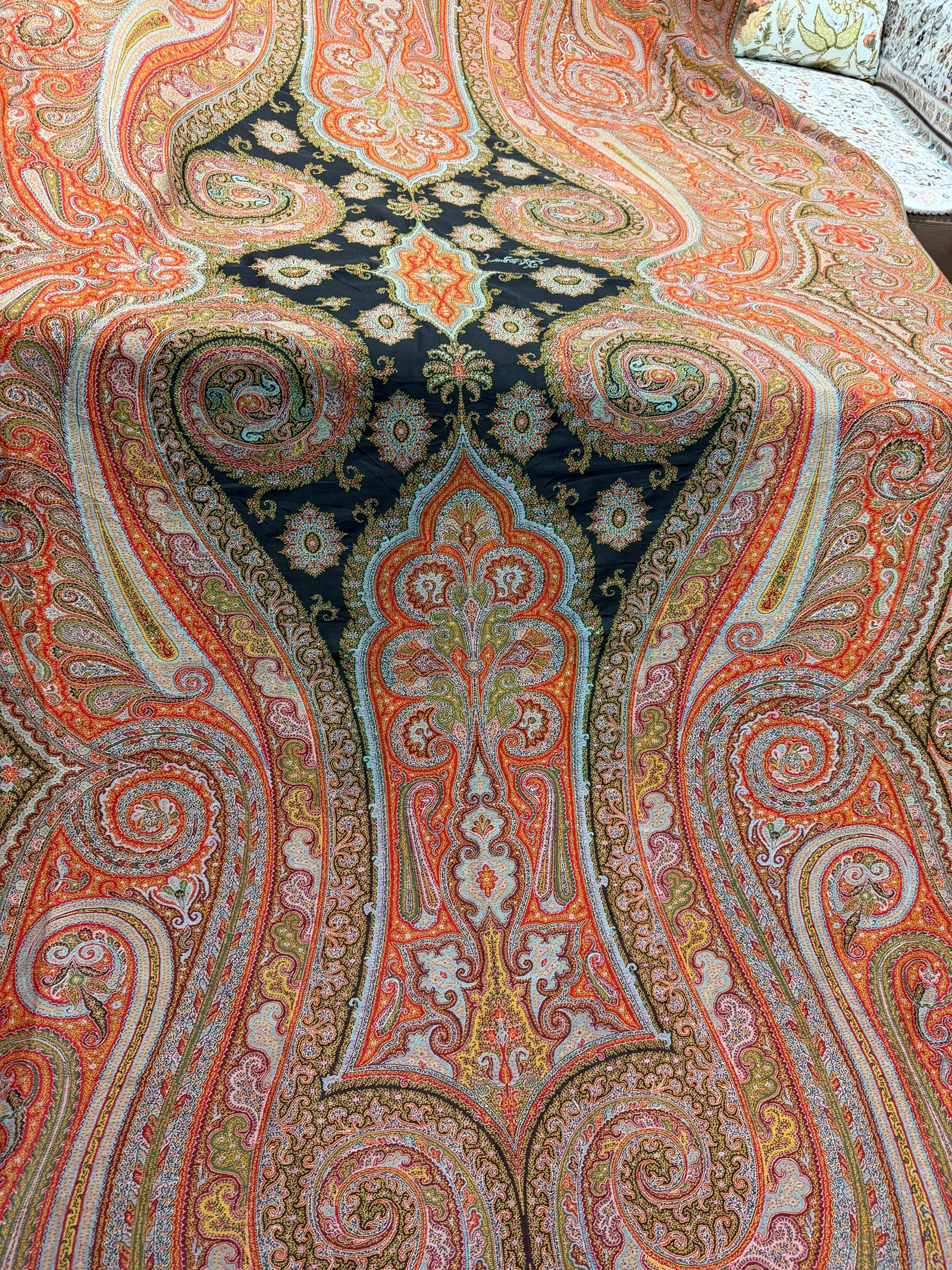 Paisley gents long shawl unique 