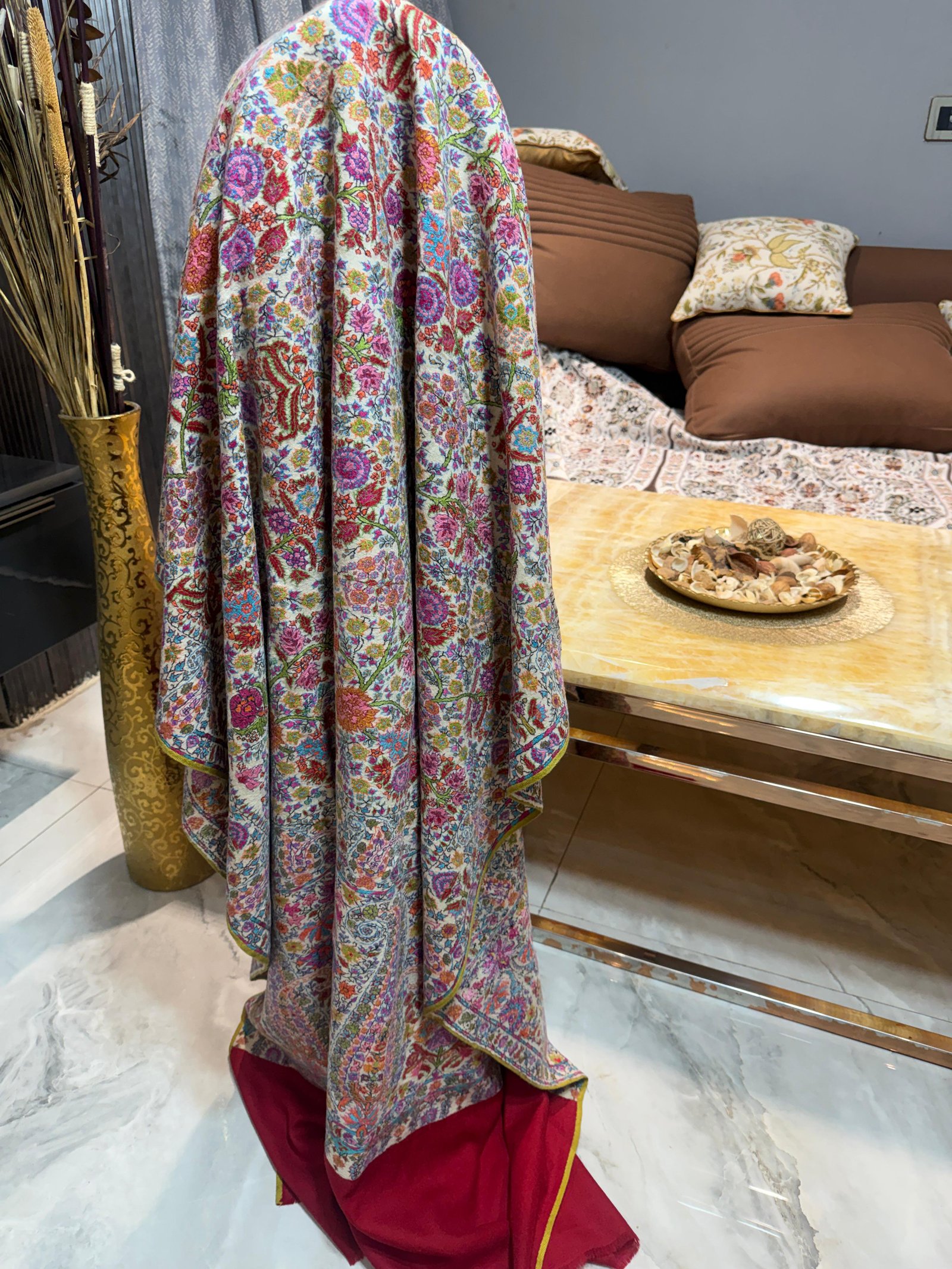 Pashmina needle work Regal shawl