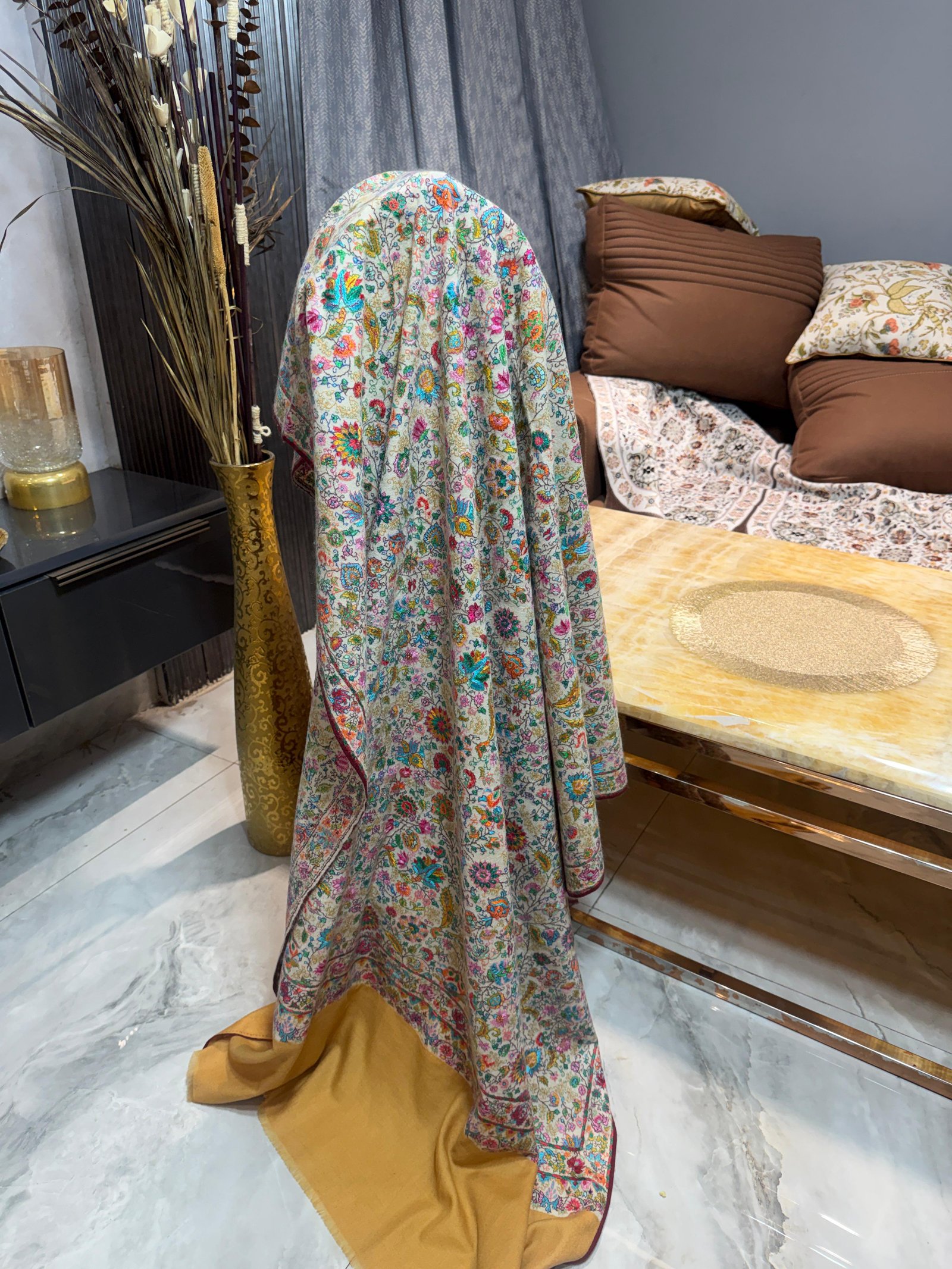 Pashmina needle work jama