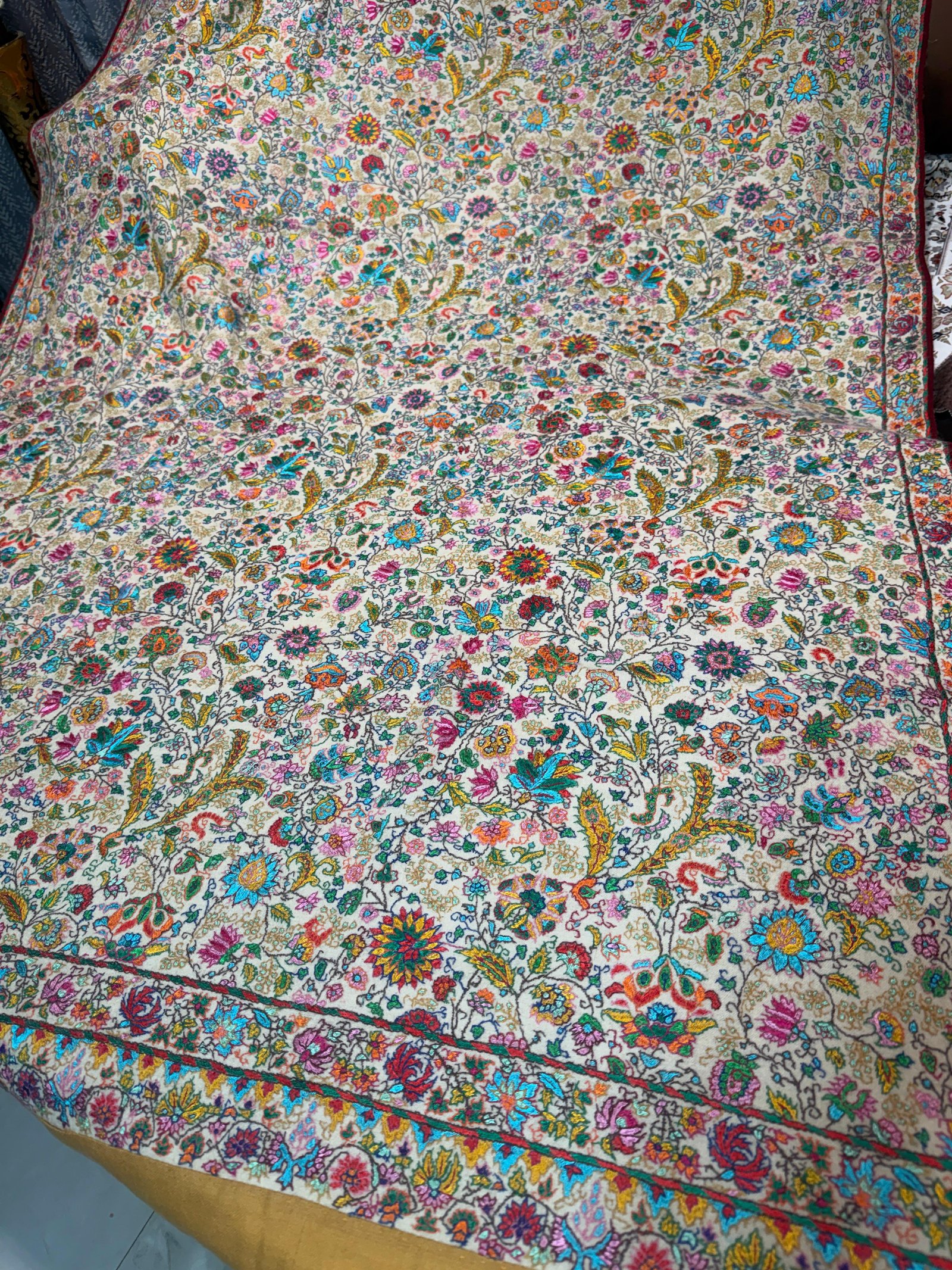 Pashmina needle work jama