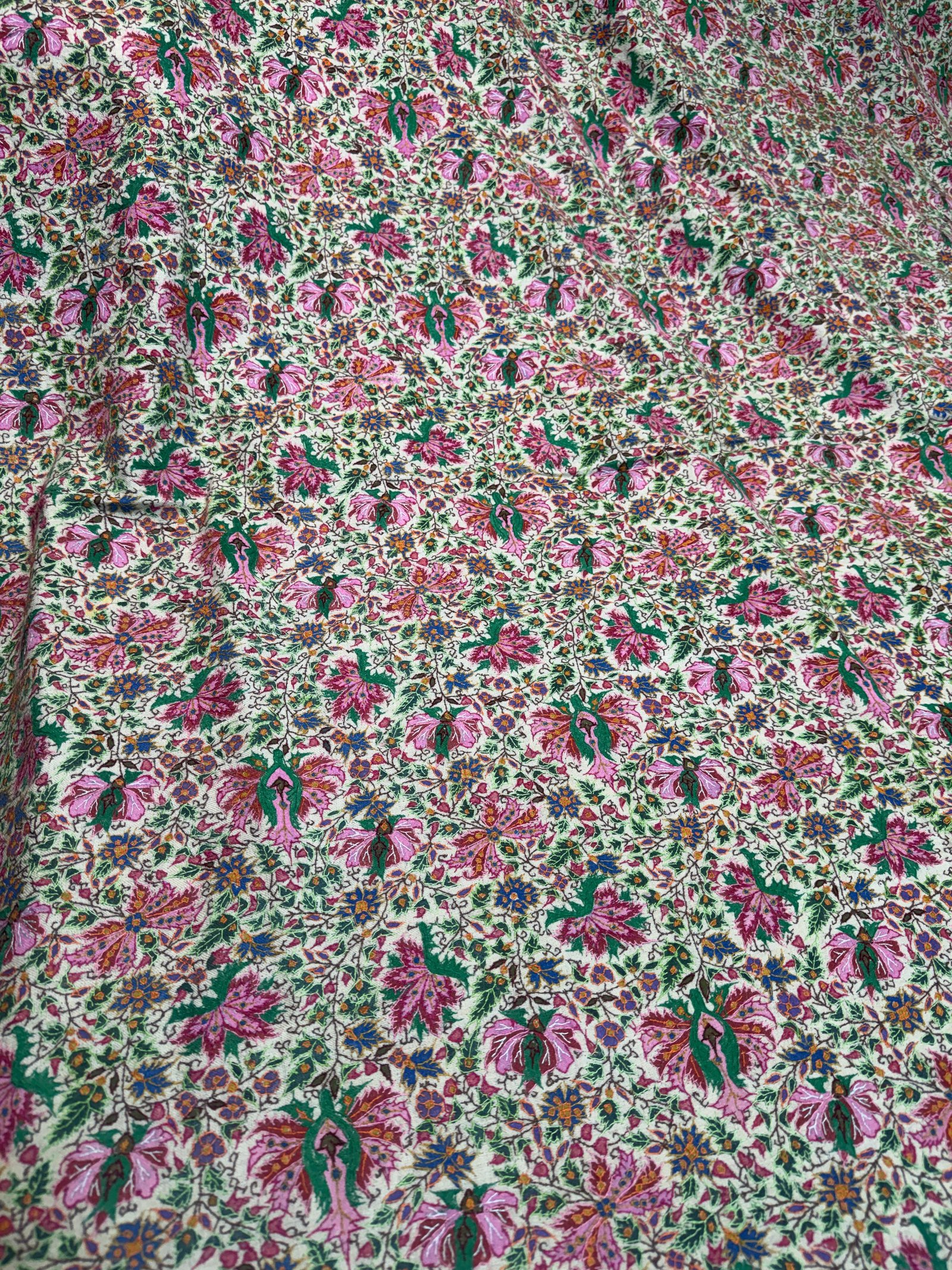 Kalamkari needle work pashmina regal shawl 