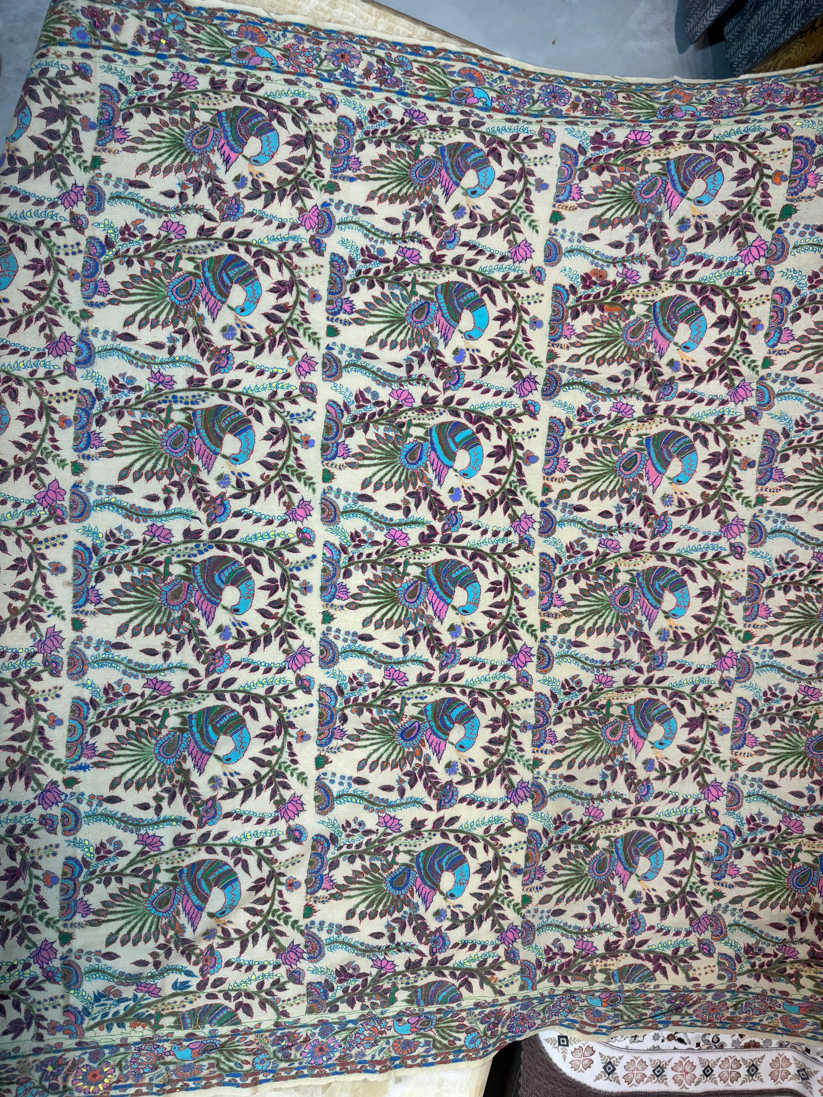 Pashmina kalamkari needle work 