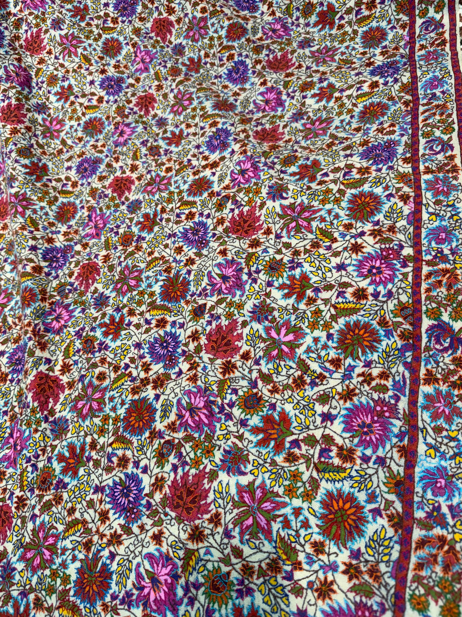 Pashmina kalamkari needle work unique shawl 