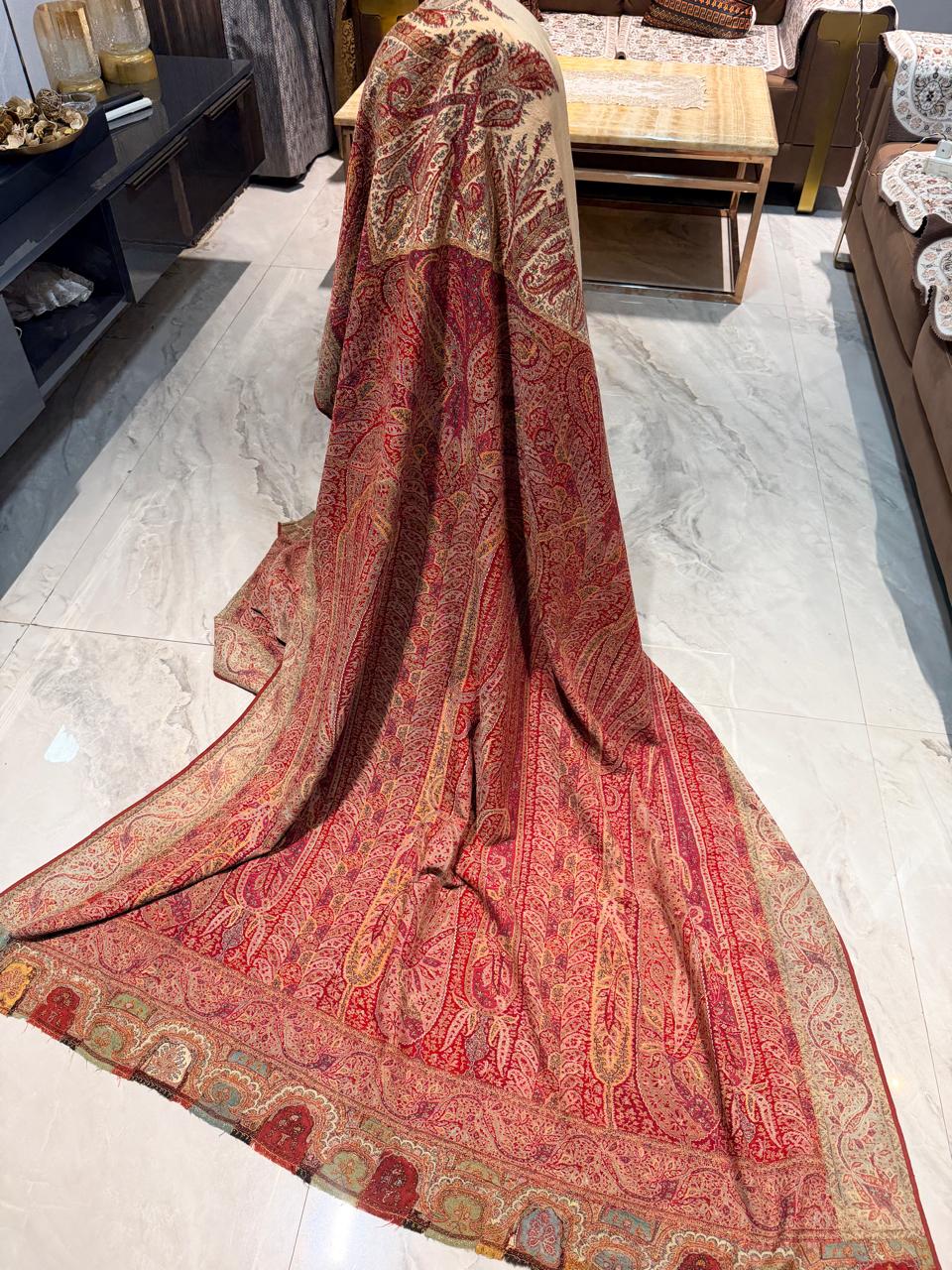 Antique kani jamawar long shawl