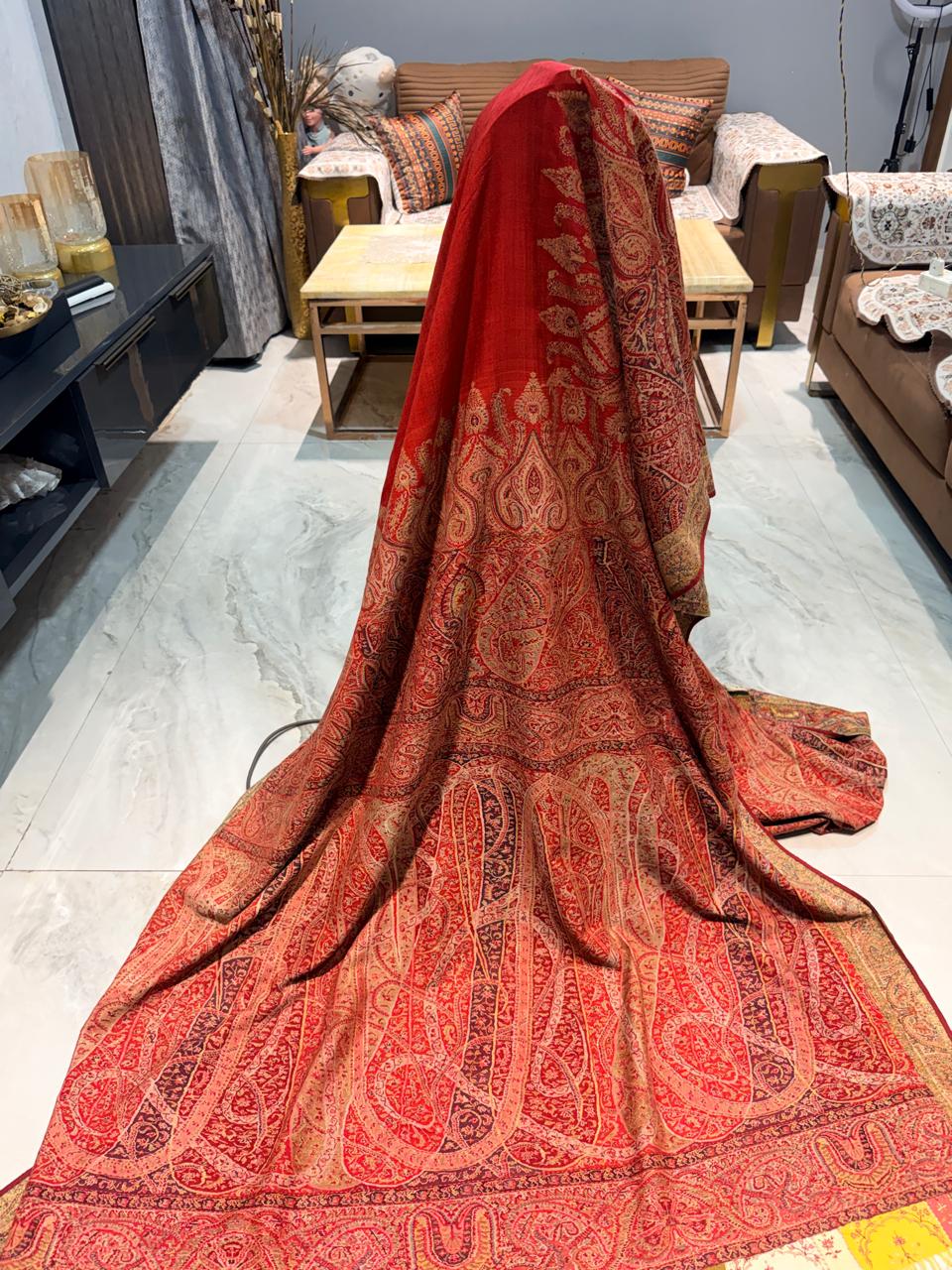 Antique kani jamawar long shawl
