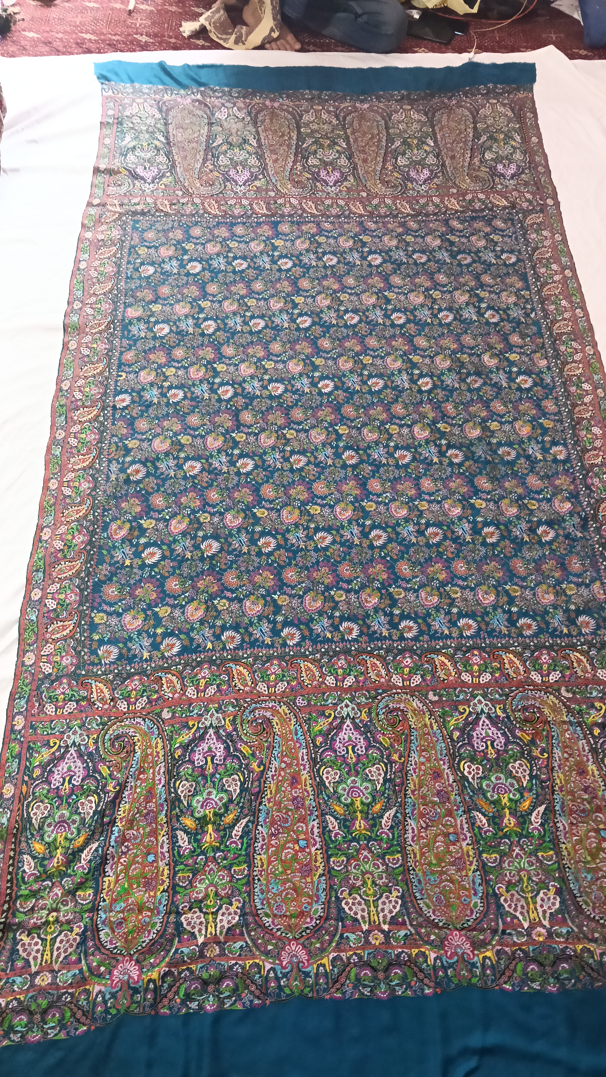 Resham jamawar shawl on pure pashmina 